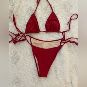 pacsun triangle bikini set
